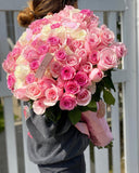 Rose Bouquet Tied With A Ribbon