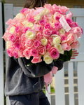 Rose Bouquet Tied With A Ribbon