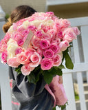 Rose Bouquet Tied With A Ribbon